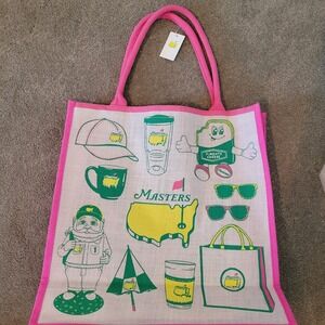 2026 Masters Pink Jute Tote Bag NWT Augusta National